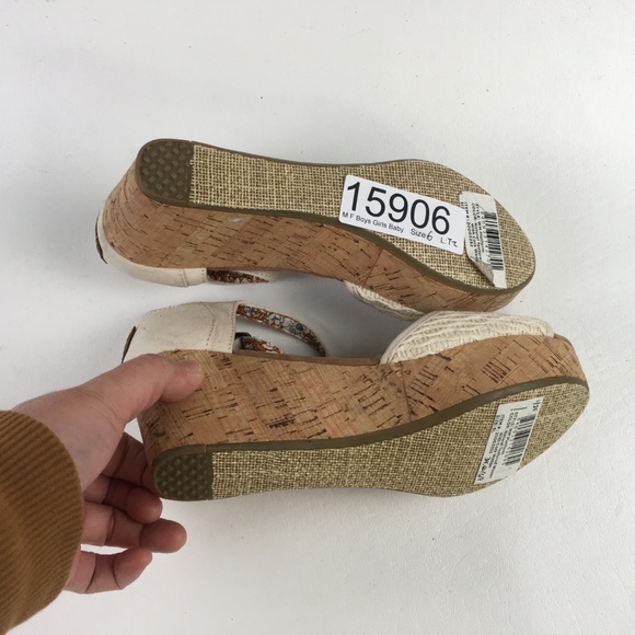 Toms Floral Strappy Wedges T215906 - Picture 6 of 6